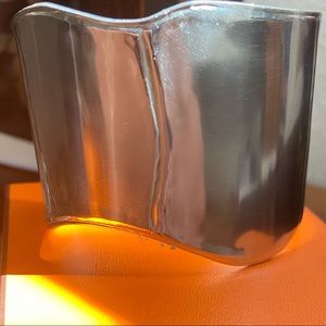 SOLD - Rare Hermes Sterling Silver Mémoire Cuff